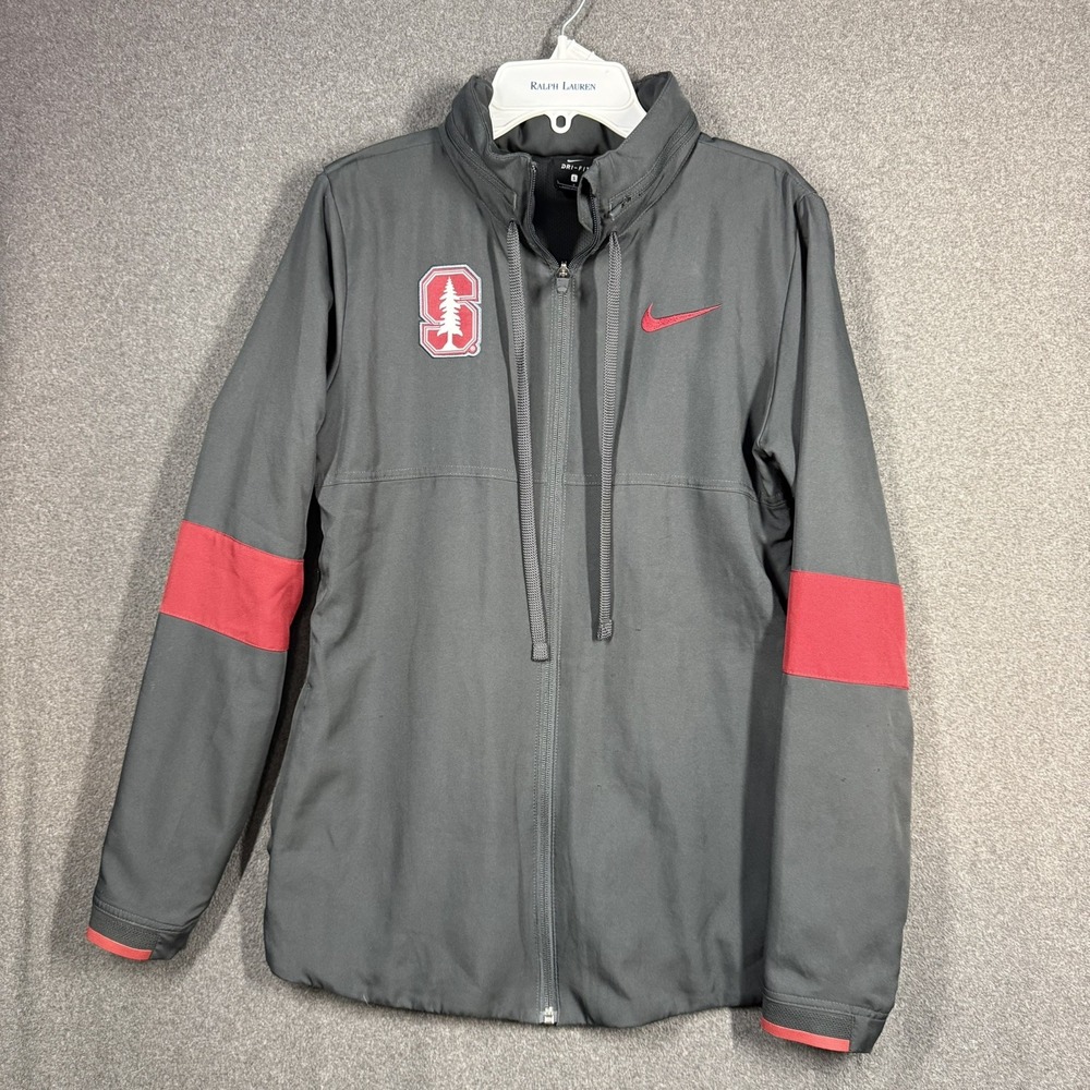 Stanford Cardinal Jacket Womens Nike Dri Fit Hood Vented Softshell Size S Rowing